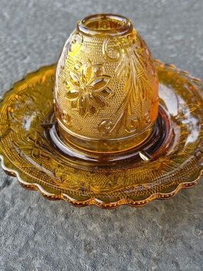 Vintage Indiana Glass Tiara fairy Lamp